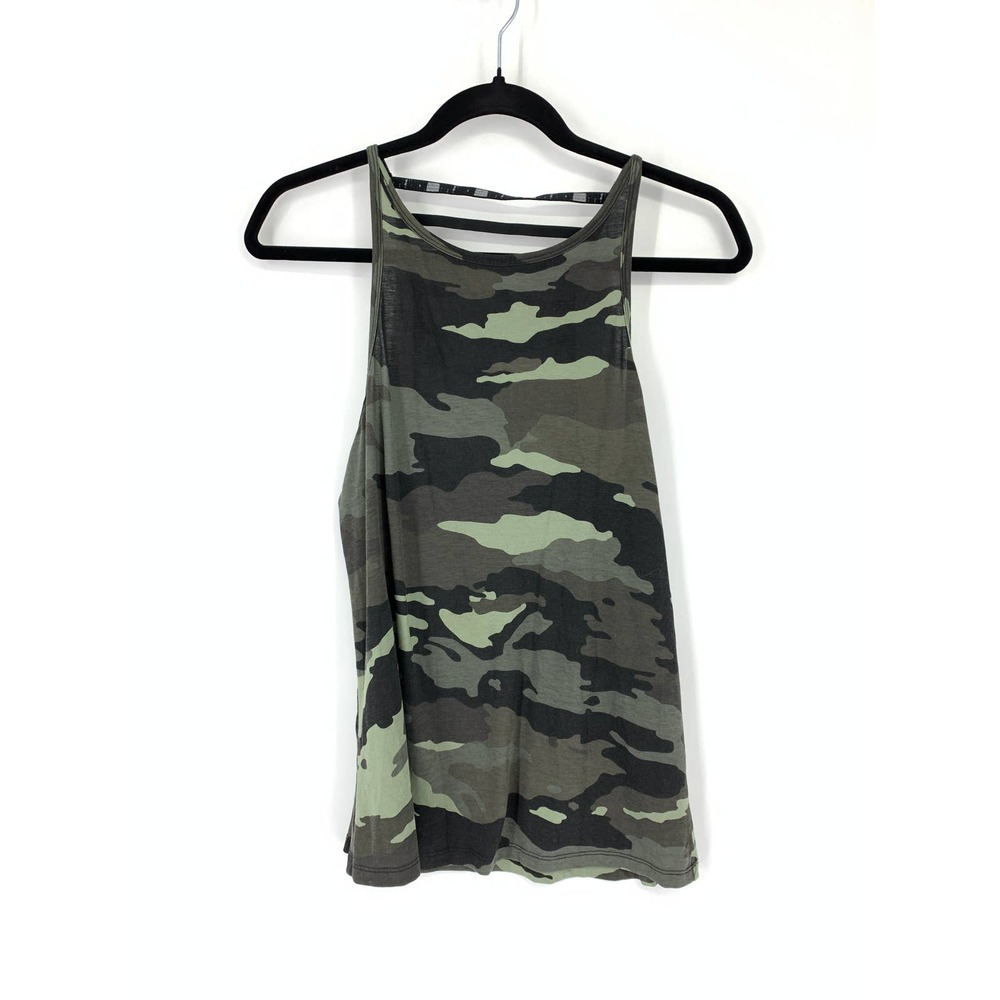 Victoria Sport Women's Size S Camo Print Tank Top Sleeveless Green Strappy Back